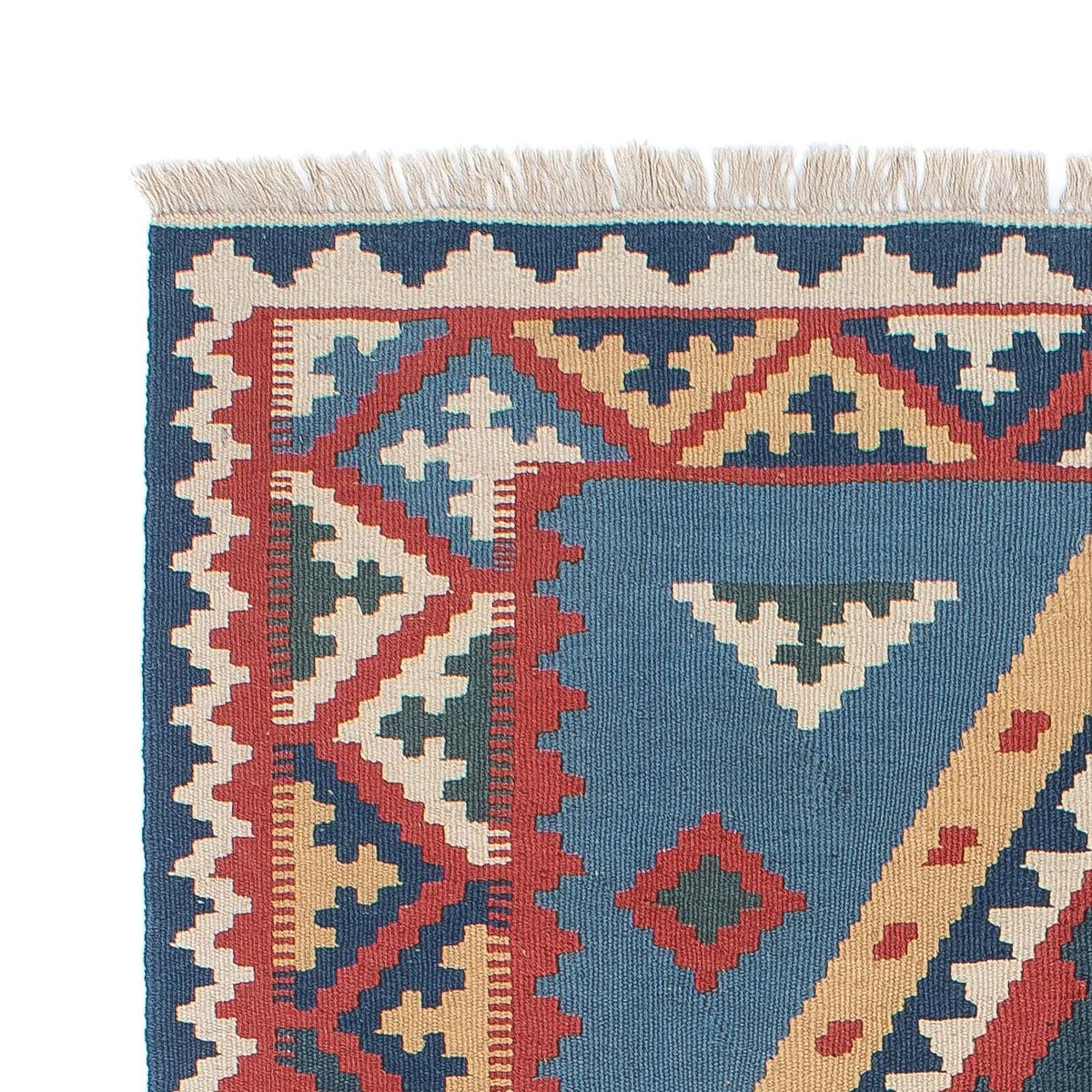 Kelim Carpet - orientalisk matta - 183 x 121 cm - blå
