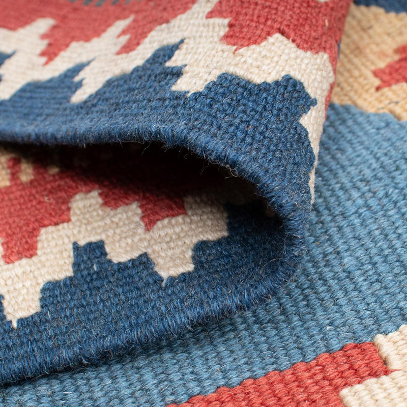 Kelim Carpet - orientalisk matta - 183 x 121 cm - blå