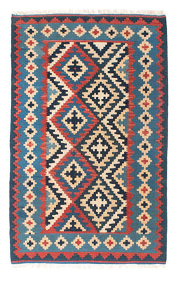Kelim Carpet - orientalisk matta - 160 x 103 cm - blå