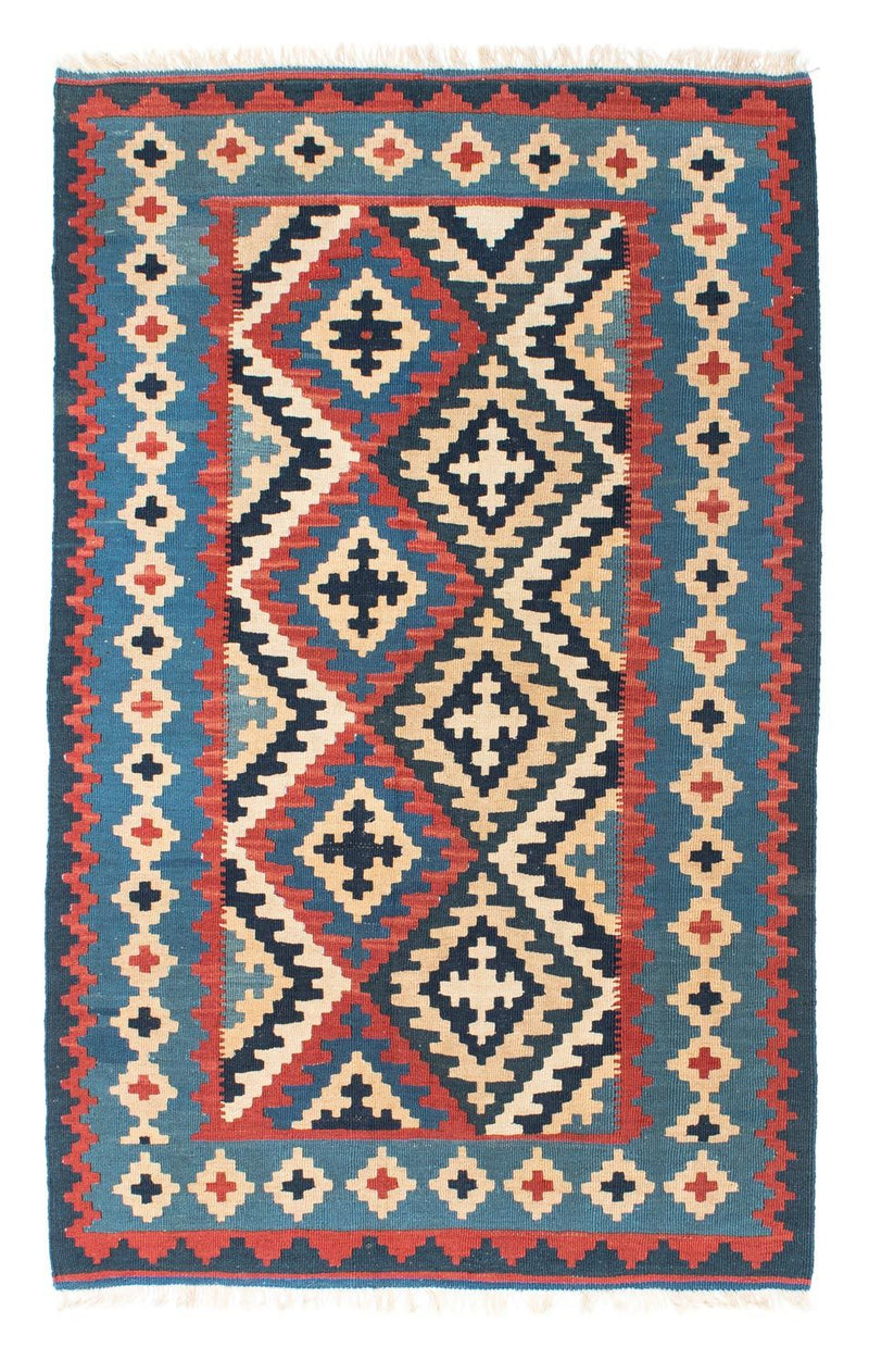 Kelim Carpet - orientalisk matta - 160 x 103 cm - blå