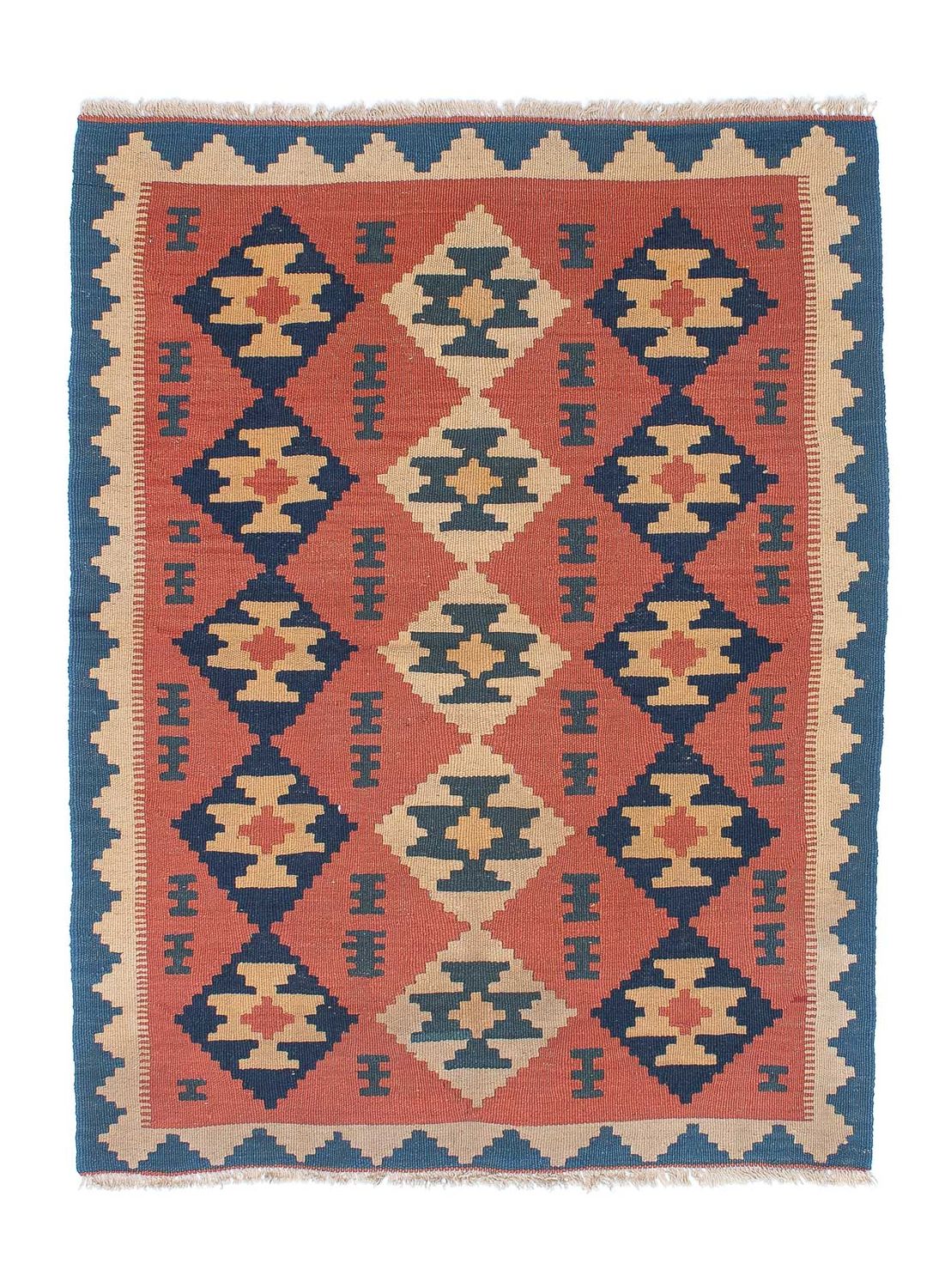 Kelim Carpet - orientalisk matta - 150 x 108 cm - rost