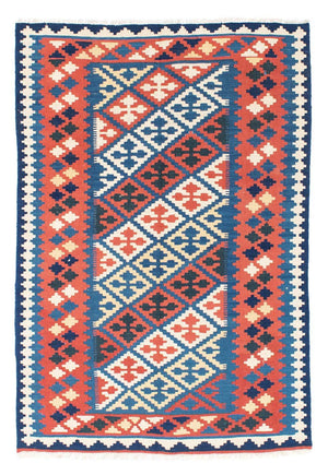 Kelim Carpet - orientalisk matta - 170 x 115 cm - blå