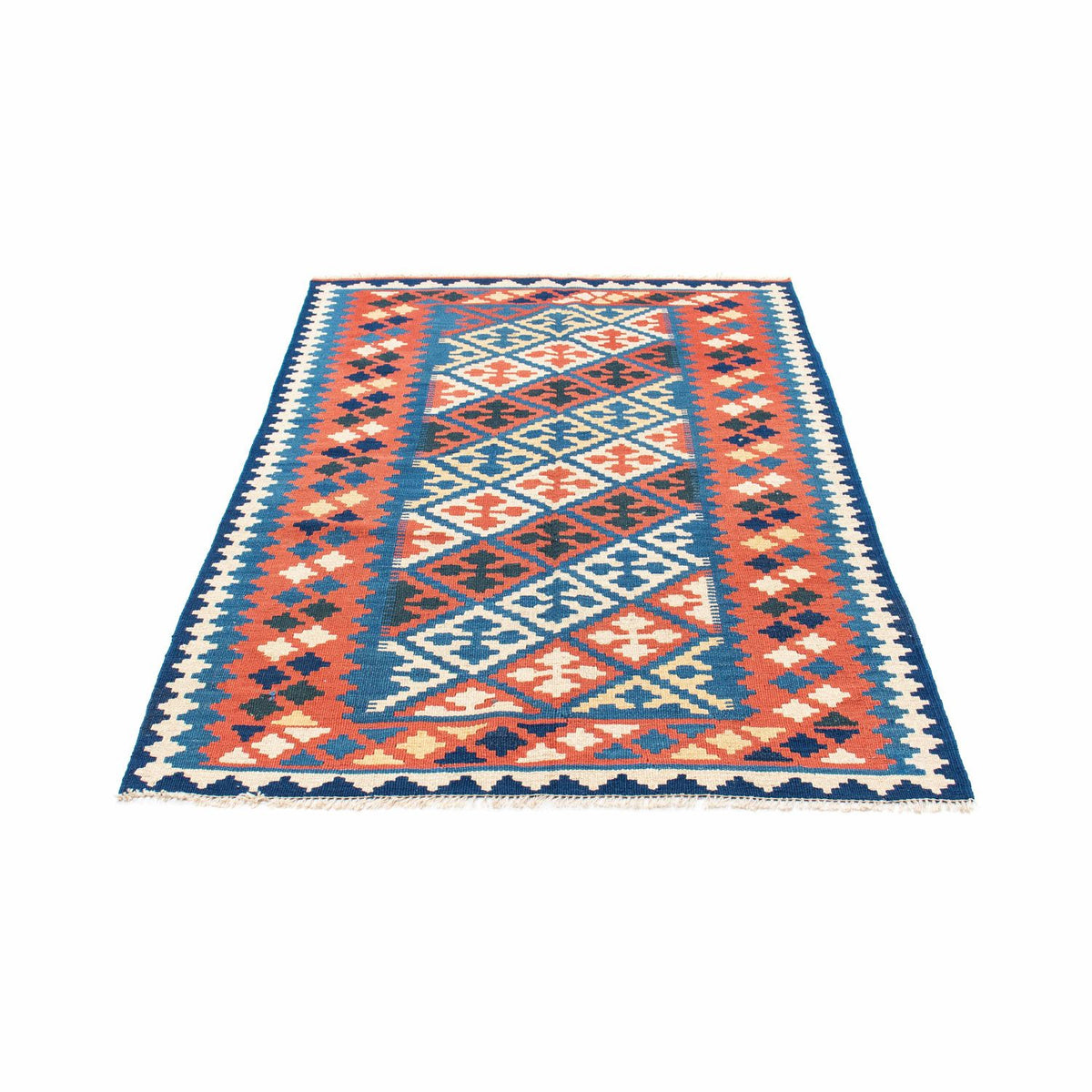 Kelim Carpet - orientalisk matta - 170 x 115 cm - blå