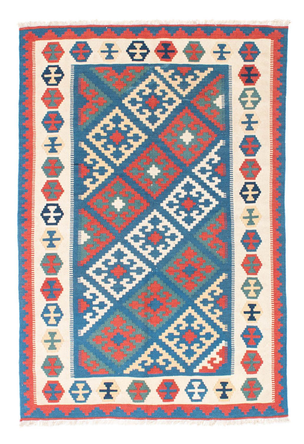 Kelim Carpet - orientalisk matta - 177 x 122 cm - blå