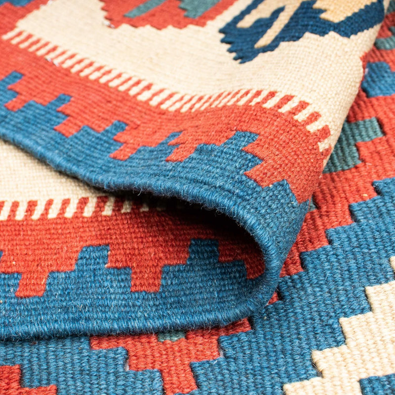 Kelim Carpet - orientalisk matta - 177 x 122 cm - blå