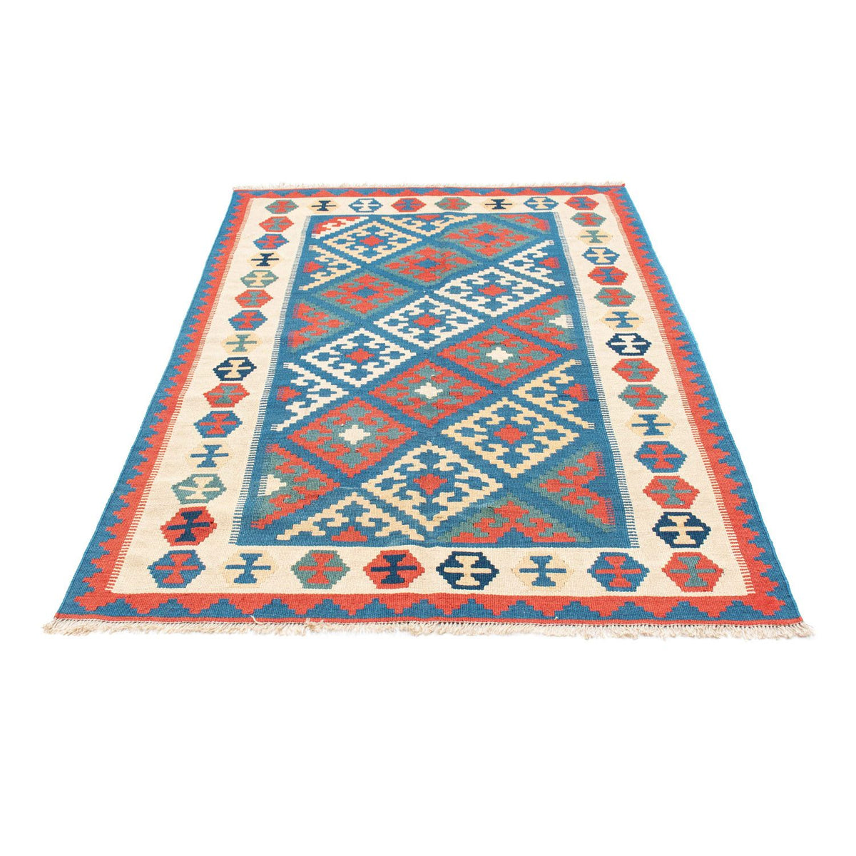 Kelim Carpet - orientalisk matta - 177 x 122 cm - blå