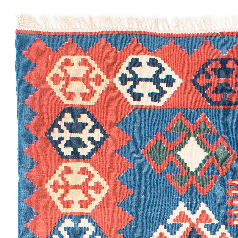 Kelim Carpet - orientalisk matta - 177 x 116 cm - blå