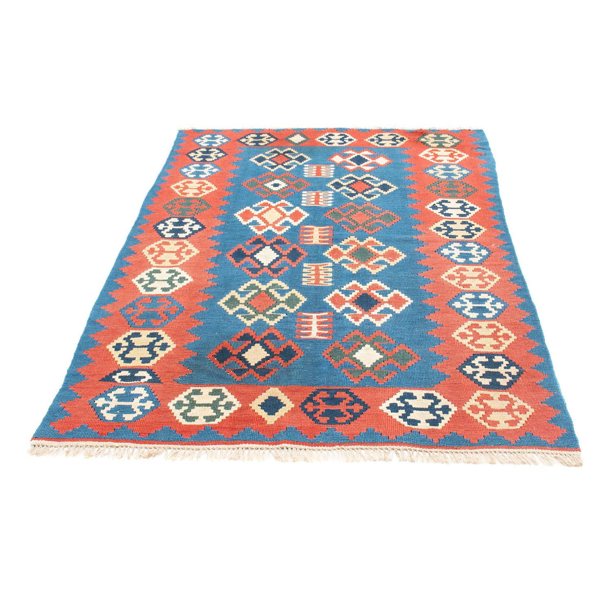 Kelim Carpet - orientalisk matta - 177 x 116 cm - blå