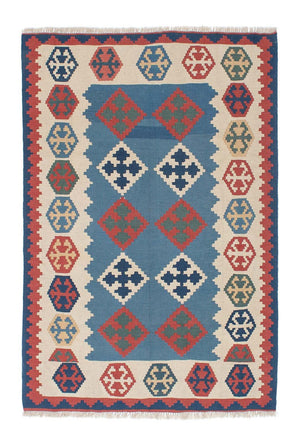 Kelim Carpet - orientalisk matta - 168 x 115 cm - blå
