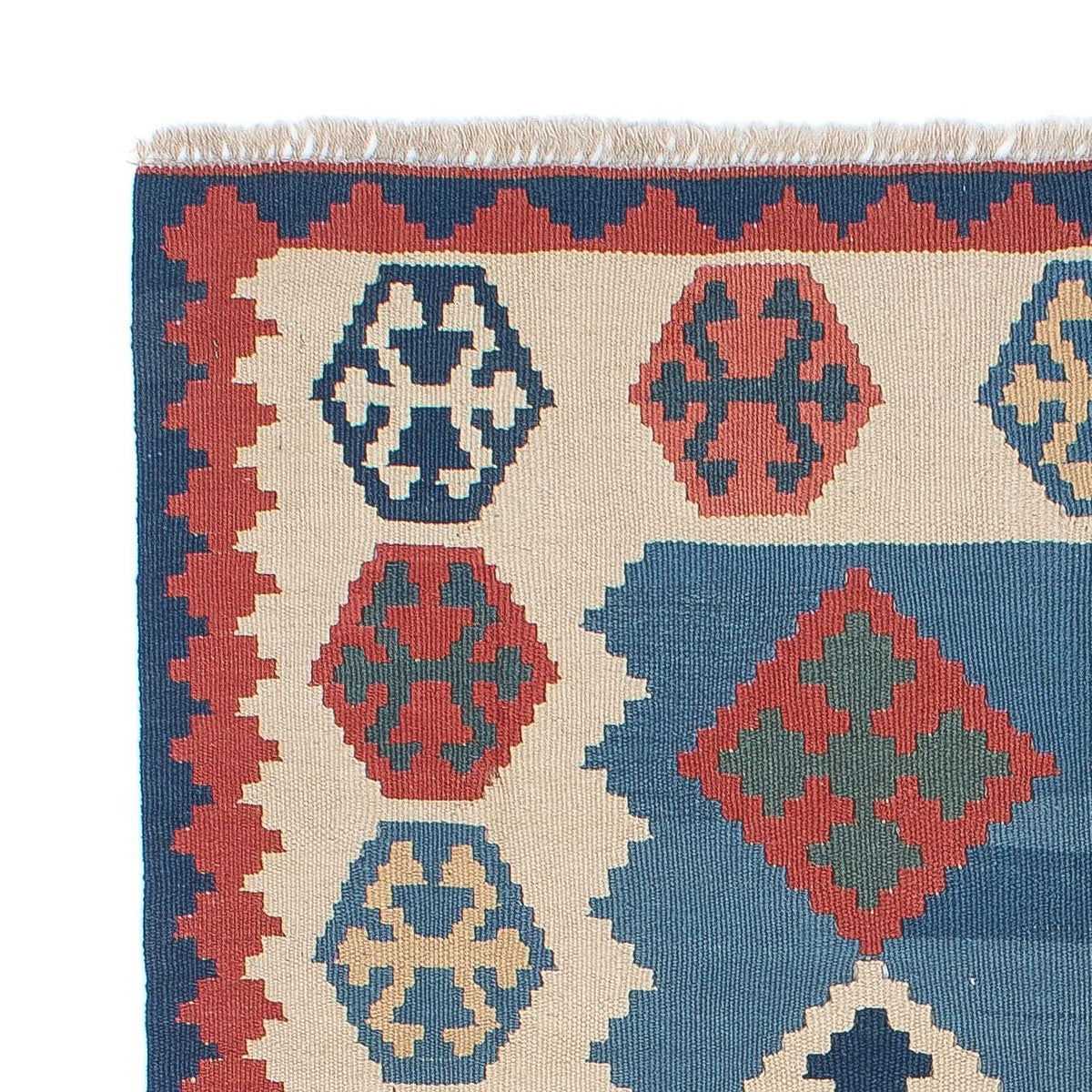 Kelim Carpet - orientalisk matta - 168 x 115 cm - blå