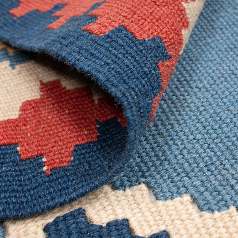 Kelim Carpet - orientalisk matta - 168 x 115 cm - blå