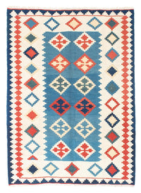 Kelim Carpet - orientalisk matta - 168 x 122 cm - blå