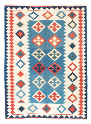 Kelim Carpet - orientalisk matta - 168 x 122 cm - blå