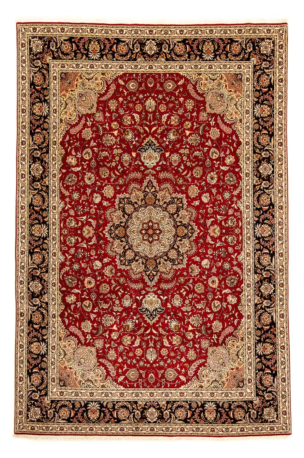 Persisk matta - Tabriz - Royal - 367 x 253 cm - mörkröd