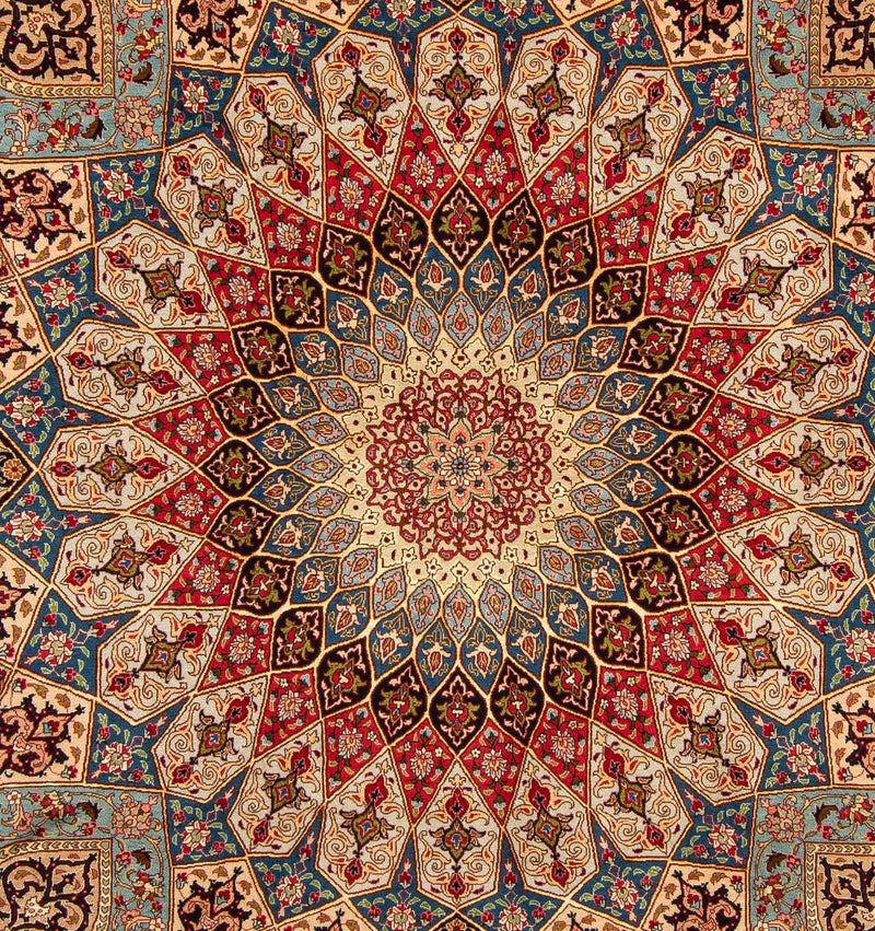 Persisk matta - Tabriz - Royal - 255 x 206 cm - ljusbrun