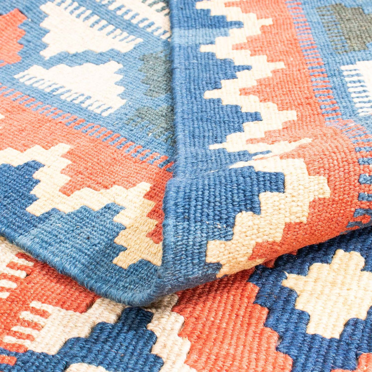 Kelim Carpet - orientalisk matta - 400 x 293 cm - mörkröd