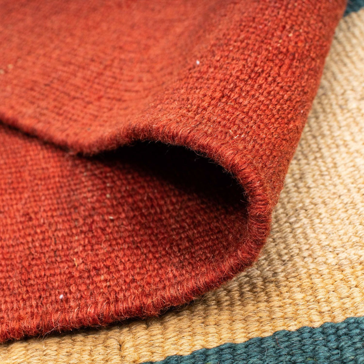 Kelim Carpet - orientalisk matta - 198 x 152 cm - röd