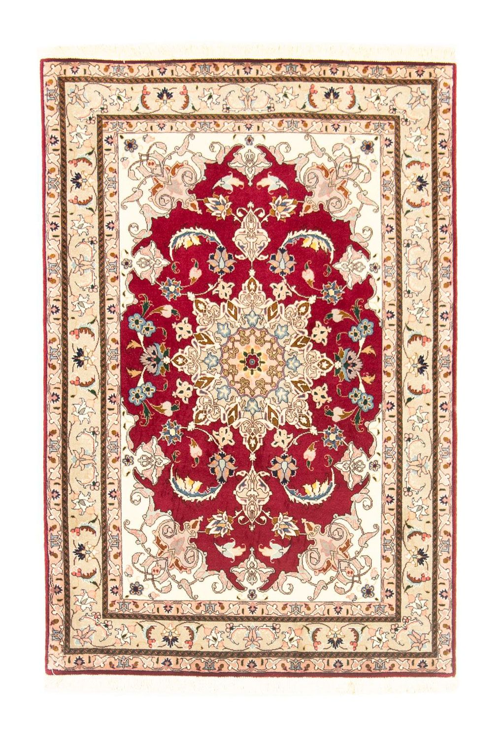 Persisk matta - Tabriz - Royal - 147 x 100 cm - röd