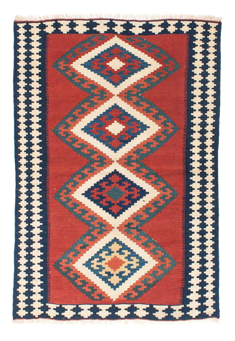 Kelim Carpet - orientalisk matta - 152 x 103 cm - röd
