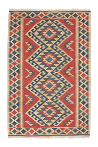 Kelim Carpet - orientalisk matta - 150 x 100 cm - flerfärgad