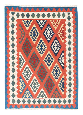 Kelim Carpet - orientalisk matta - 140 x 105 cm - röd