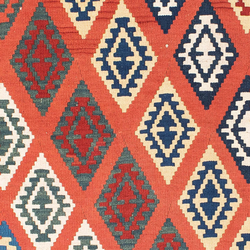 Kelim Carpet - orientalisk matta - 140 x 105 cm - röd