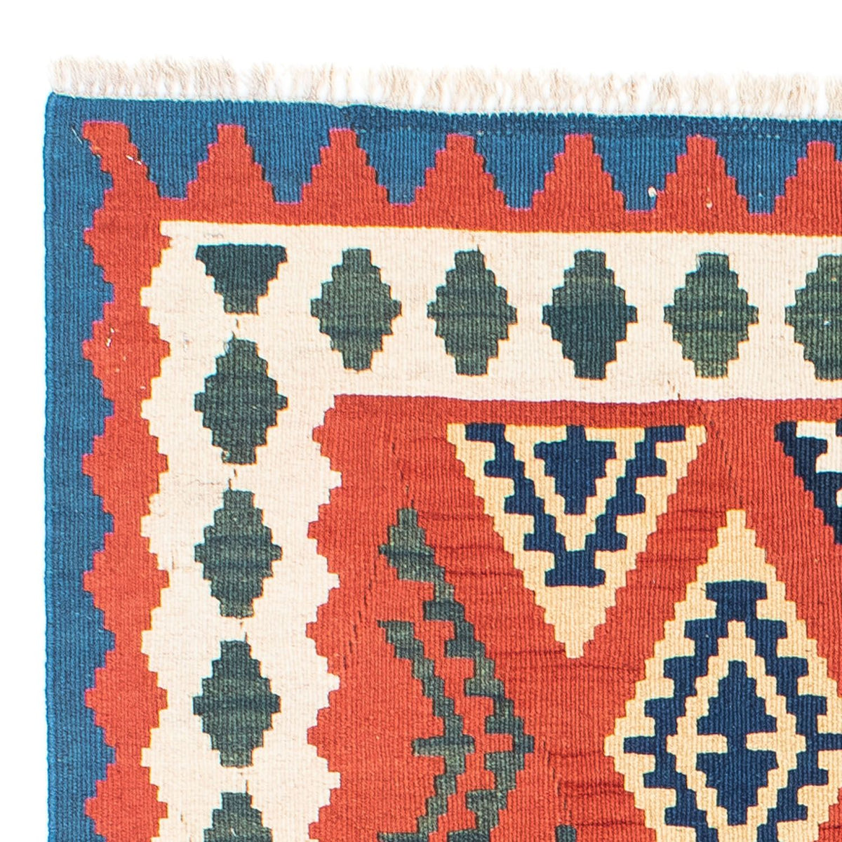 Kelim Carpet - orientalisk matta - 140 x 105 cm - röd