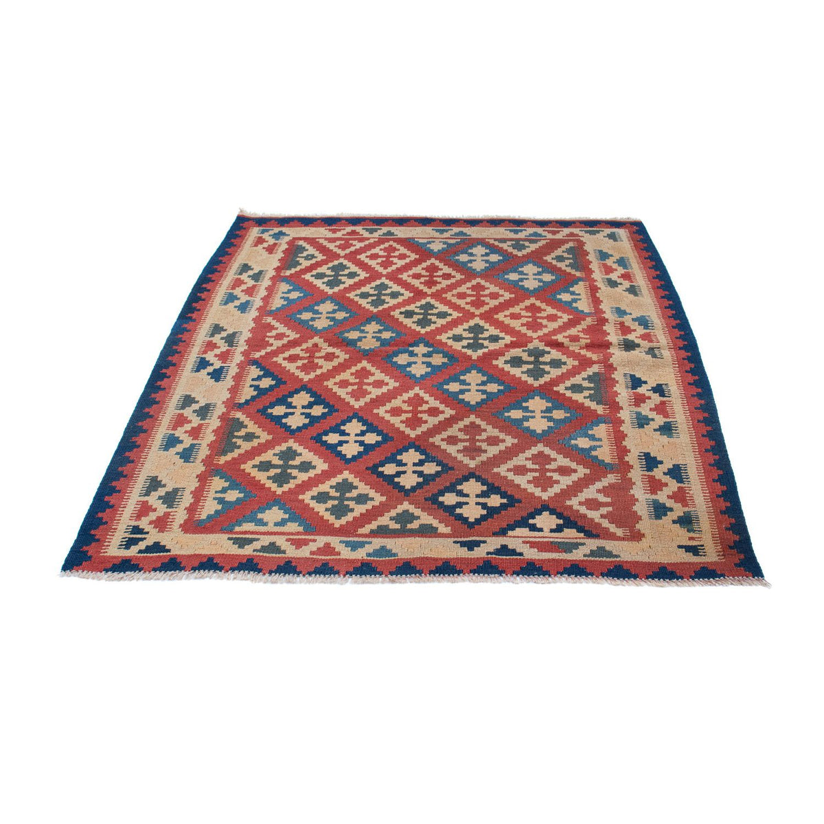 Kelim Carpet - orientalisk matta - 143 x 117 cm - flerfärgad