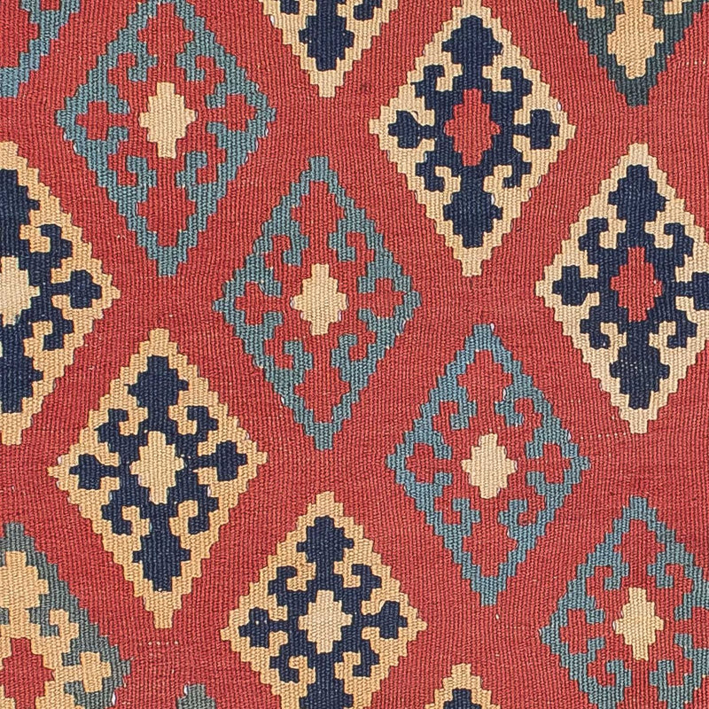 Kelim Carpet - orientalisk matta - 161 x 96 cm - mörkröd