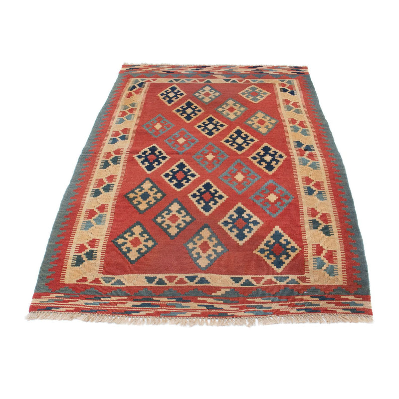 Kelim Carpet - orientalisk matta - 161 x 96 cm - mörkröd