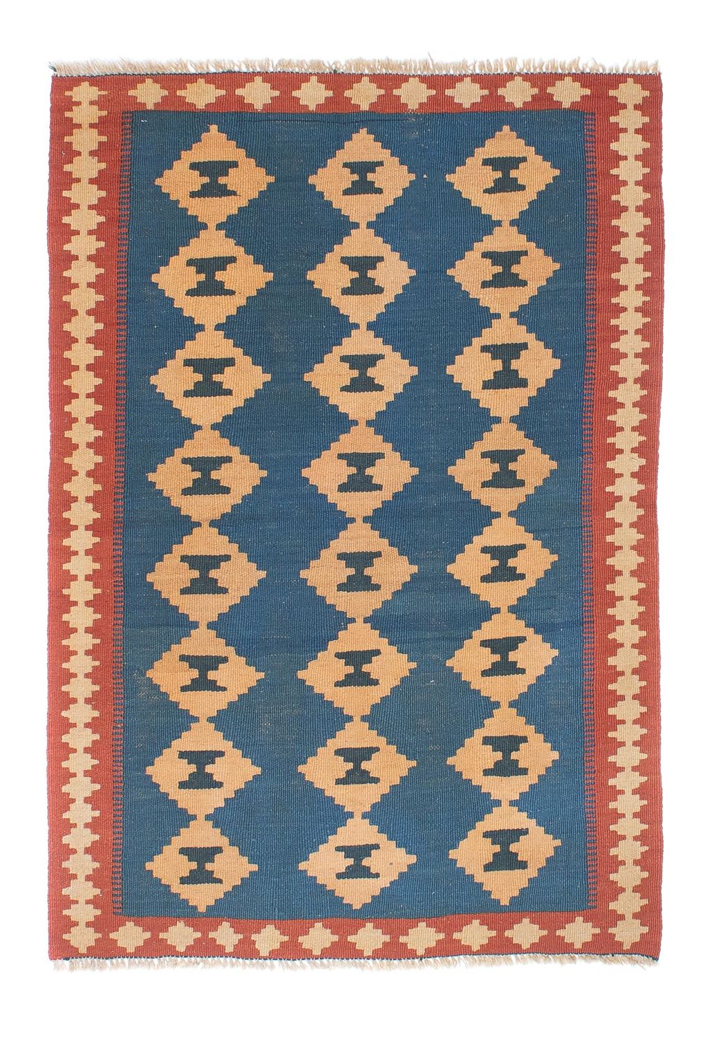 Kelim Carpet - orientalisk matta - 149 x 98 cm - blå