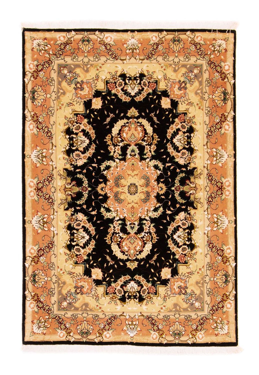 Persisk matta - Tabriz - Royal - 147 x 100 cm - svart
