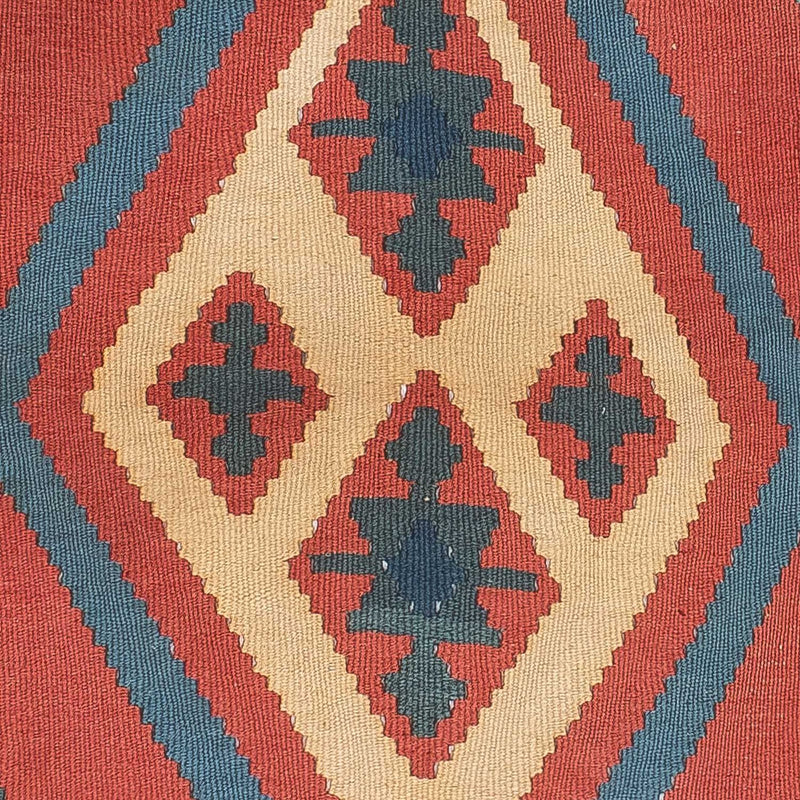 Kelim Carpet - orientalisk matta - 150 x 97 cm - mörkröd