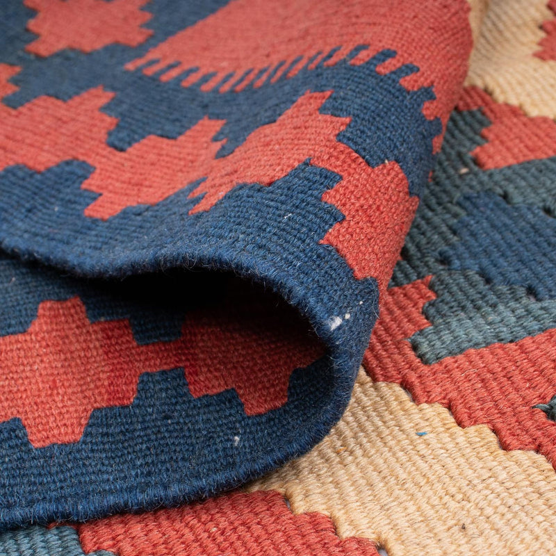 Kelim Carpet - orientalisk matta - 150 x 97 cm - mörkröd