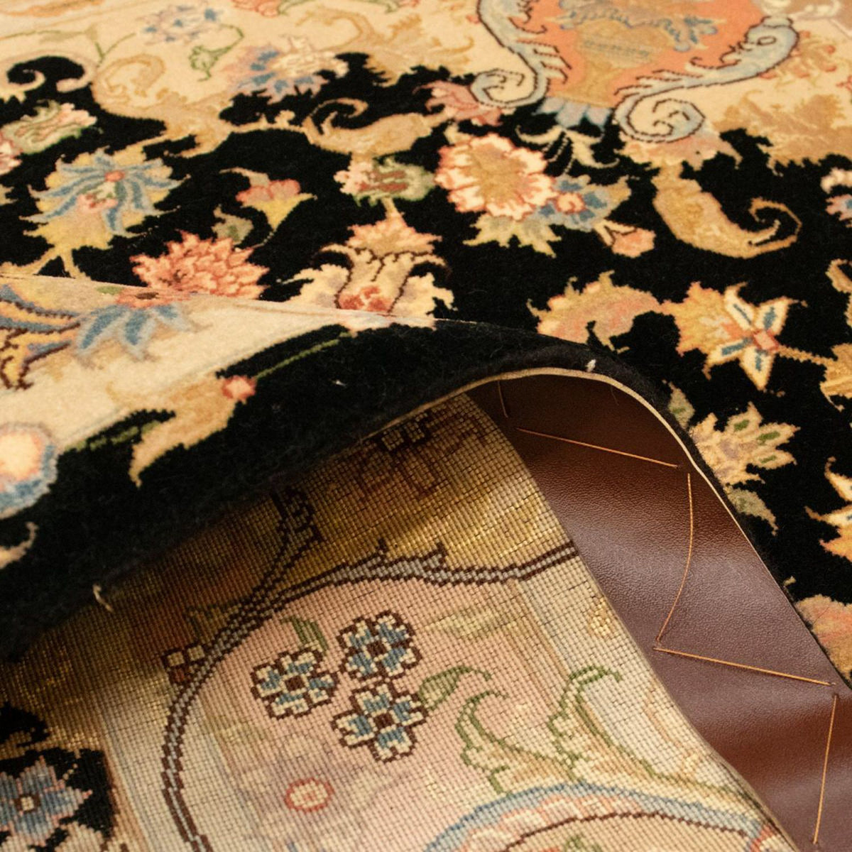 Persisk matta - Tabriz - Royal - 151 x 103 cm - svart