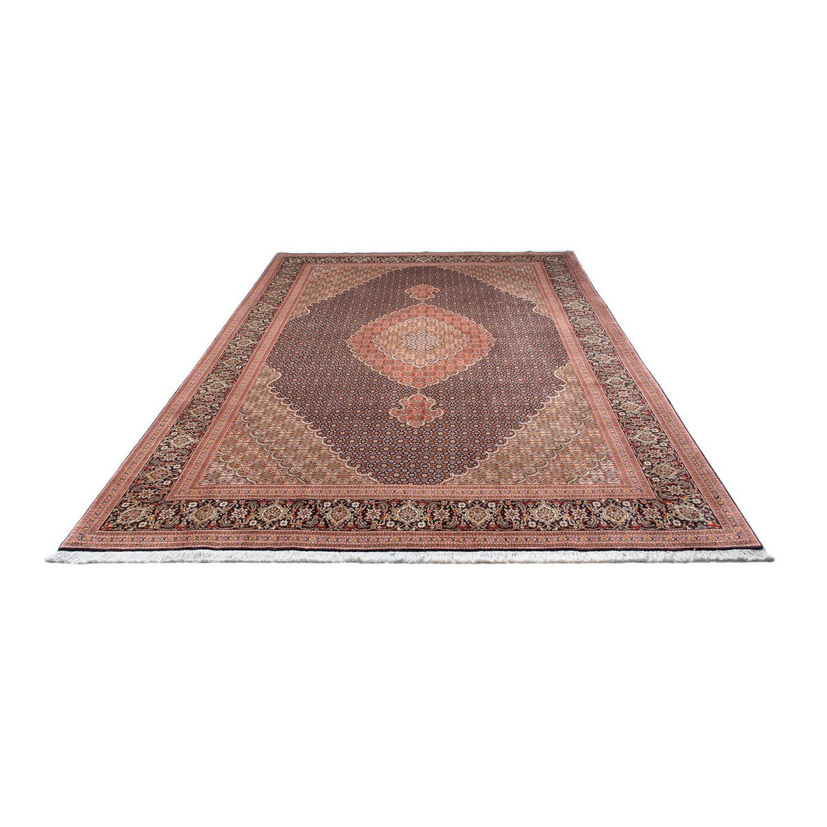 Persisk matta - Tabriz - 312 x 206 cm - mörkblå