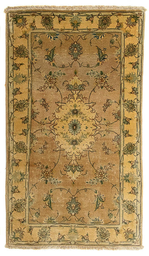 Persisk matta - Tabriz - Royal - 122 x 66 cm - ljusbrun