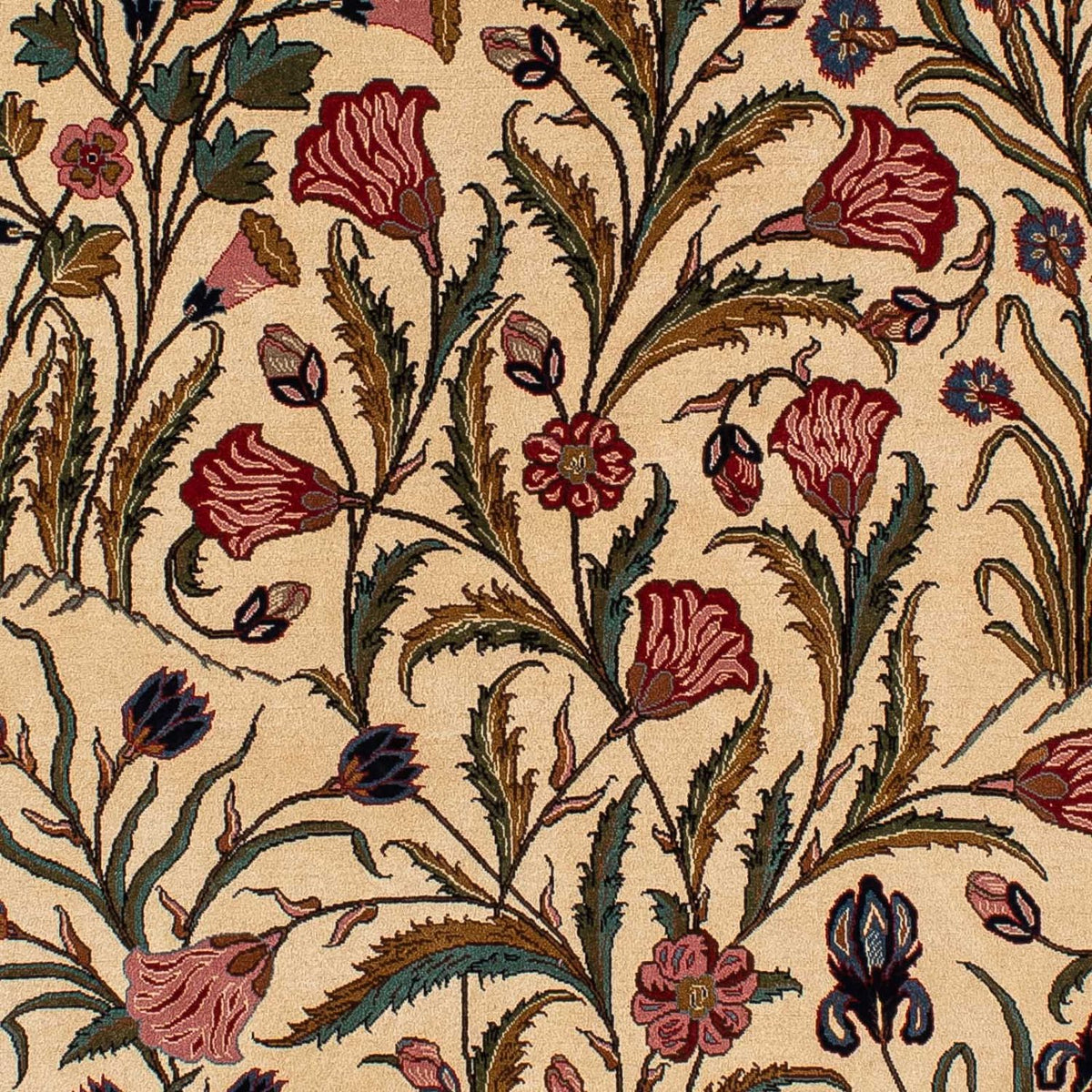 Persisk matta - Ghom - 195 x 122 cm - ljusbrun