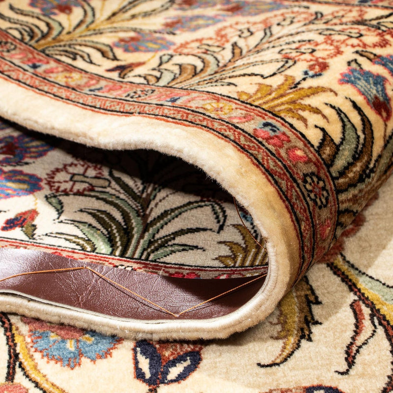 Persisk matta - Ghom - 206 x 142 cm - ljusbrun