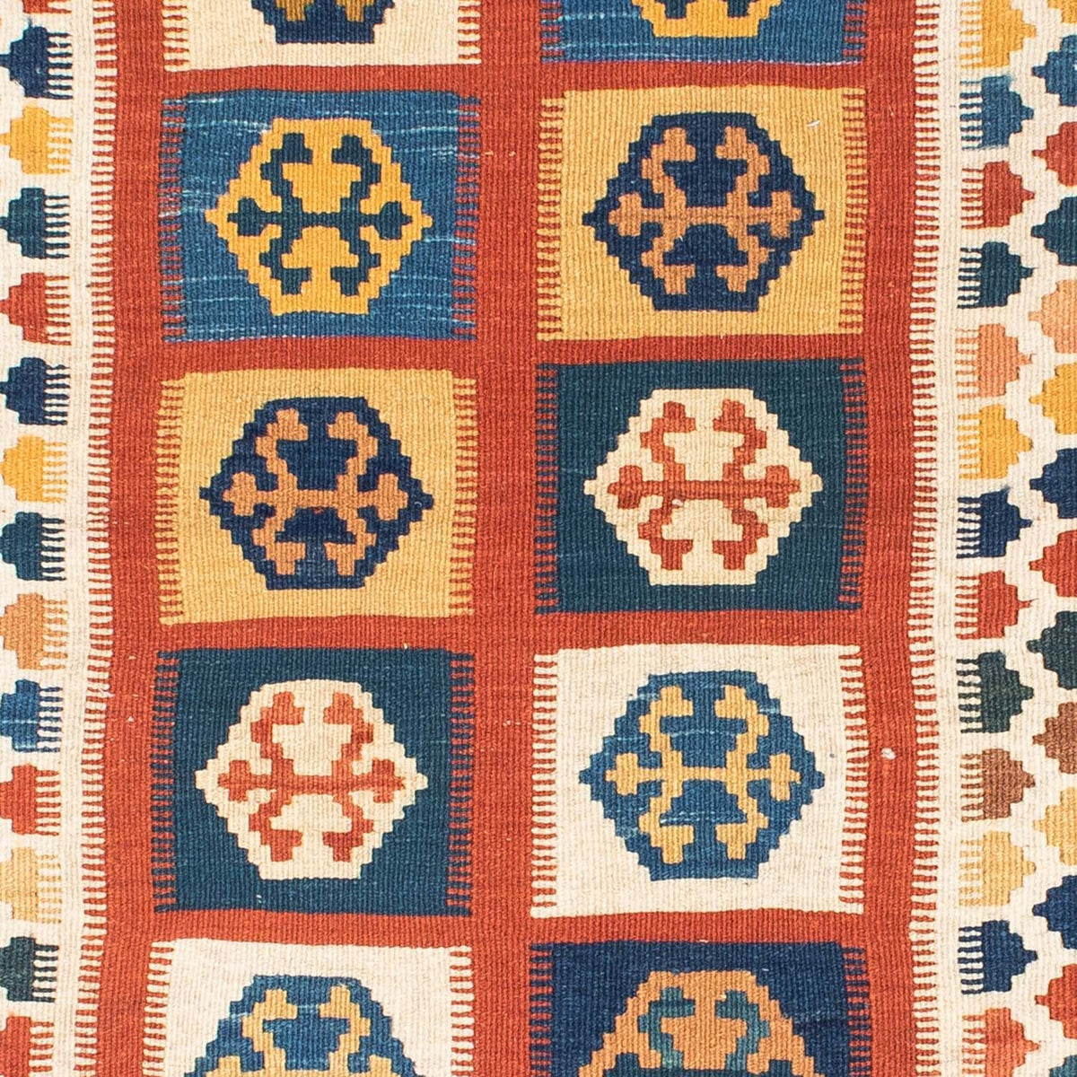 Kelim Carpet - orientalisk matta - 145 x 100 cm - blå