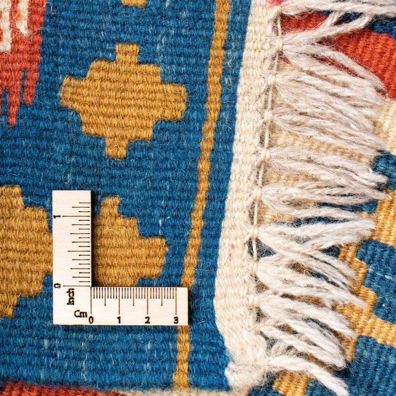 Kelim Carpet - orientalisk matta - 145 x 100 cm - blå