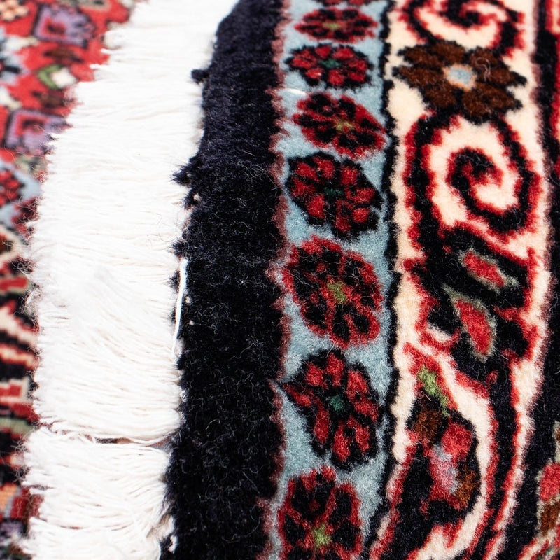 Persisk matta - Bijar runt  - 200 x 200 cm - mörkröd