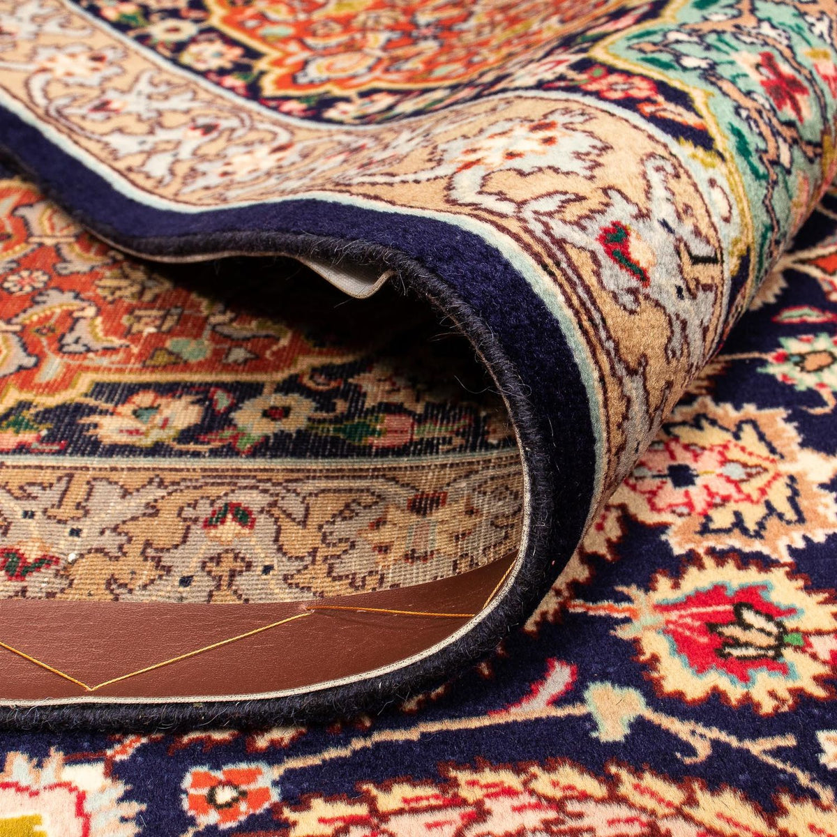 Persisk matta - Tabriz - 390 x 296 cm - ljusbrun