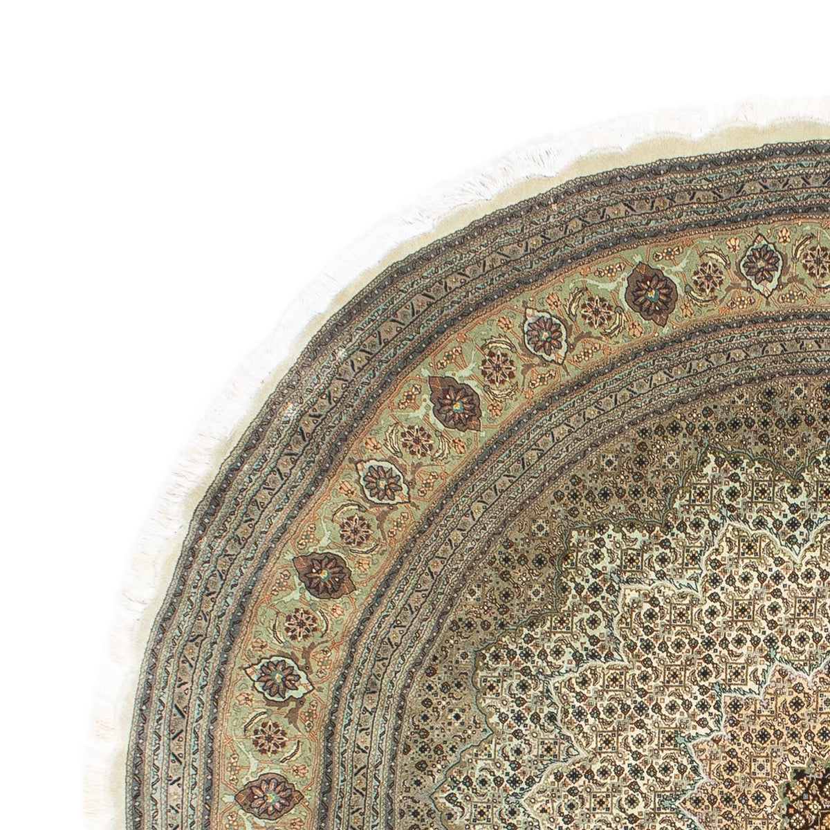 Persisk matta - Tabriz - Royal runt  - 195 x 195 cm - beige