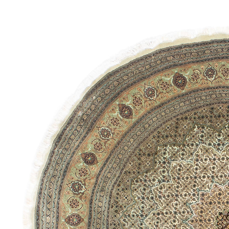 Persisk matta - Tabriz - Royal runt  - 195 x 195 cm - beige