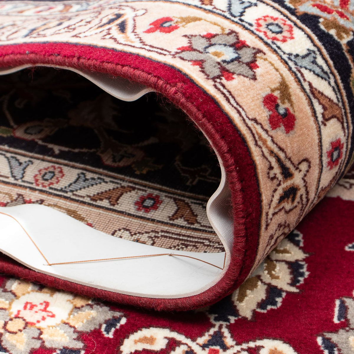 Persisk matta - Tabriz - Royal - 302 x 203 cm - mörkröd