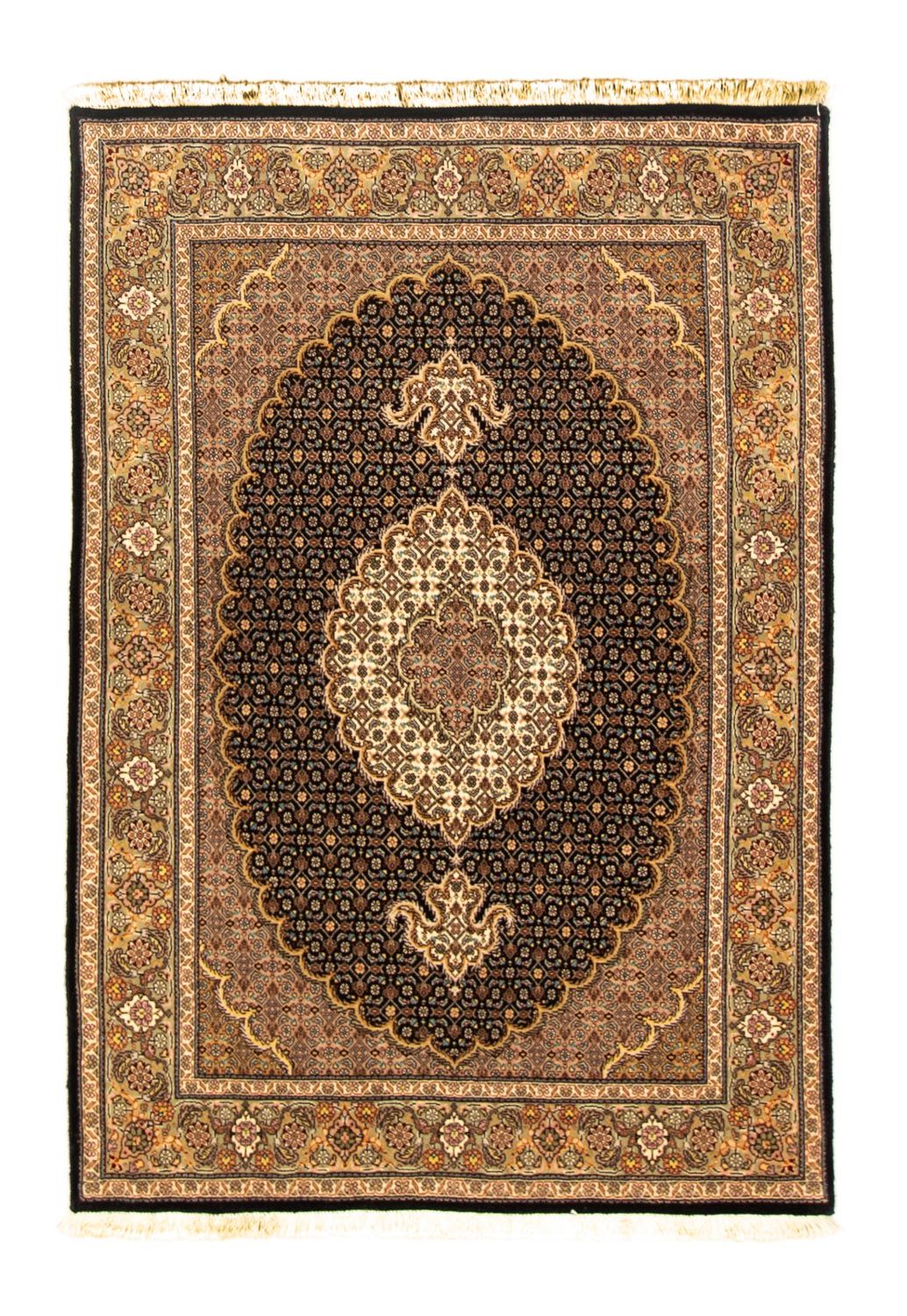 Persisk matta - Tabriz - 145 x 104 cm - svart