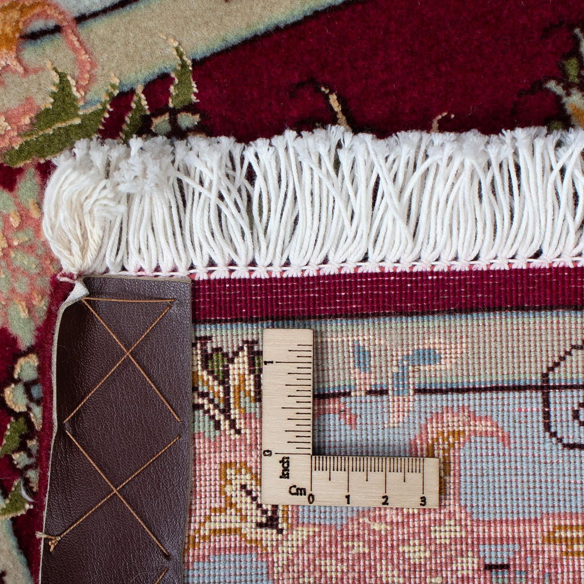 Persisk matta - Tabriz - Royal - 90 x 60 cm - mörkröd