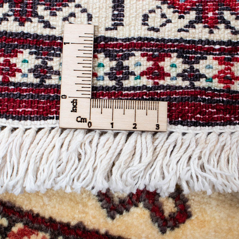 Turkaman-matta - 133 x 92 cm - mörkröd