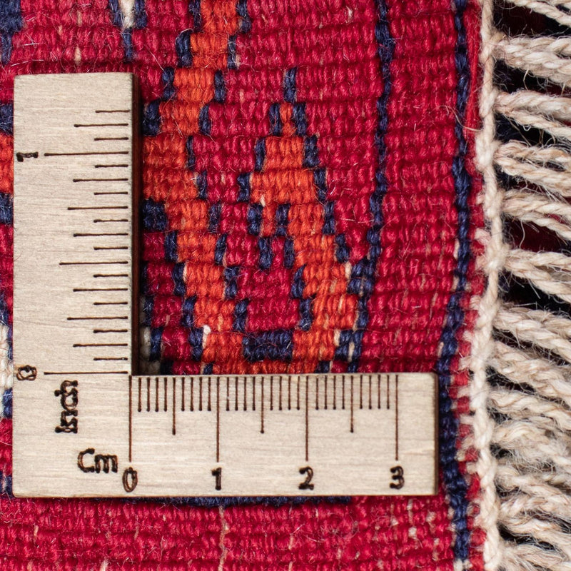 Turkaman-matta - 300 x 228 cm - mörkröd